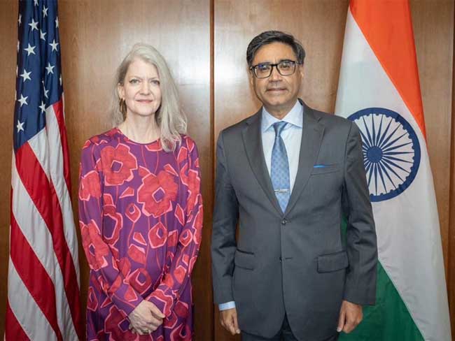 Vikram-Misri-with-US-Under-Secretary-of-State-Allison-M-Hooker Vikram Misri with US Under Secretary of State Allison M Hooker