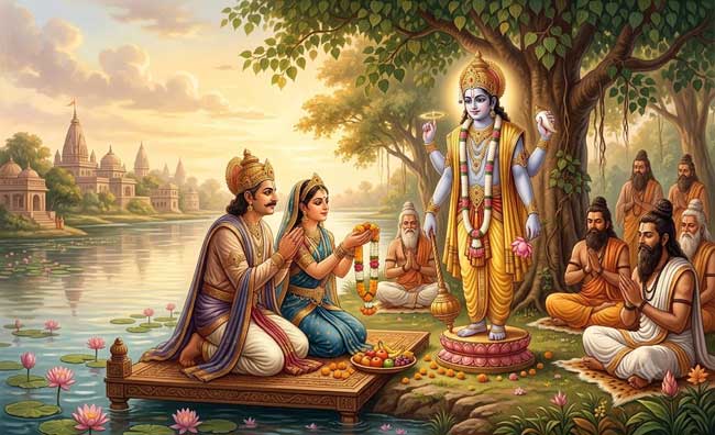 Vishnu-ji-puja--Putrada-Ekadashi Vishnu ji puja Putrada Ekadashi