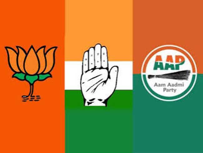 BJP-CONG-AAP BJP CONG AAP