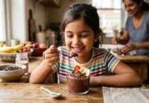 चॉकलेट की मिठास, बच्चों की मुस्कान के साथ Chocolate Pudding