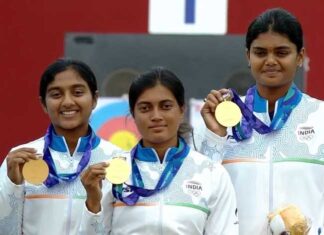 एशियन गेम्स में भारत को गोल्ड, महिला कंपाउंड टीम ने रचा नया इतिहास India win gold in compound women