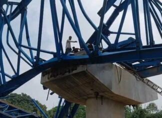 भारतमाला परियोजना के पुल का ढांचा गिरा, वैशाली में 7 मजदूर घायल Bihar bridge structure collapse vaishali bharatmala project