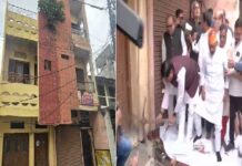 विकास के लिए अपना घर भी छोड़ा, मुख्यमंत्री मोहन यादव ने खुद चलाया पहला हथौड़ा Mp cm mohan yadav striking first blow with hammer on his ancestral house