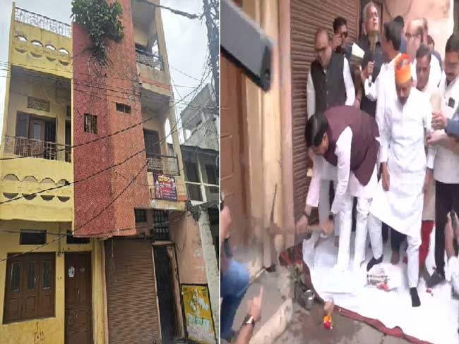 mp-cm-mohan-yadav-striking-first-blow-with-hammer-on-his-ancestral-house Mp cm mohan yadav striking first blow with hammer on his ancestral house