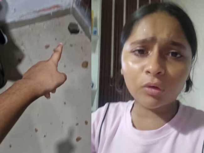 nishu-azad-claims-stone-pelting-on-her-house Nishu azad claims stone pelting on her house