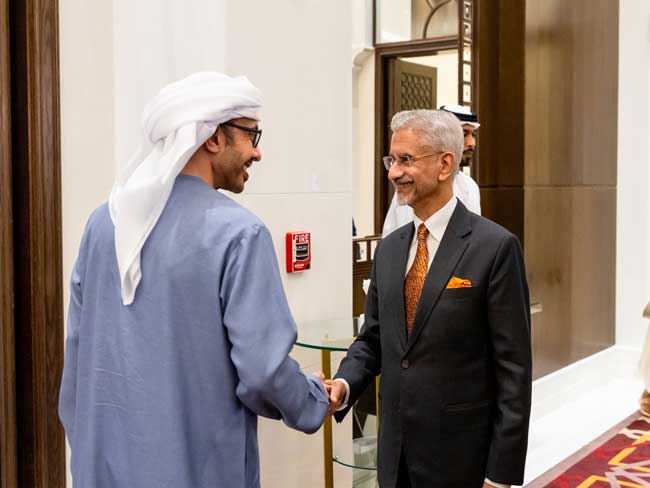 Jaishankar-Meets-UAE-Foreign-Minister Jaishankar Meets UAE Foreign Minister