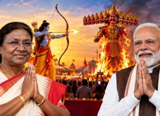 विजयादशमी 2026: राष्ट्रपति मुर्मू और पीएम मोदी ने देशवासियों को दी शुभकामनाएं Vijayadashami 2026 President Murmu and PM Modi Extend Greetings to the Nation