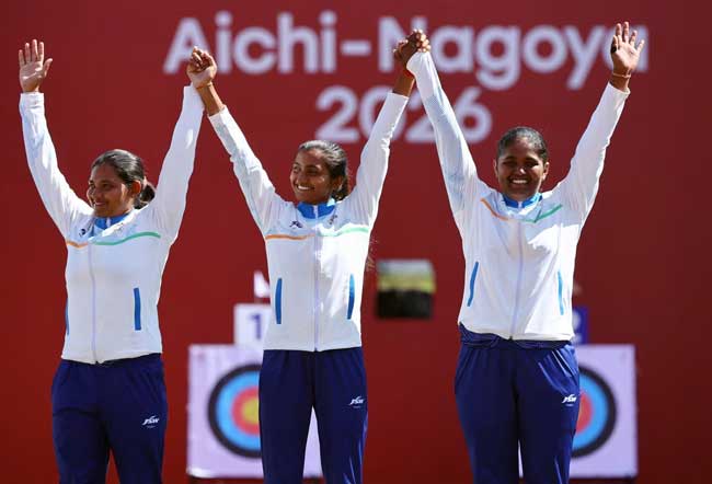 indian-womens-recurve-team-creates-history-with-asian-games-archery-gold-medal- Indian womens recurve team creates history with asian games archery gold medal