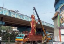 हैदराबाद में चौराहे से भगवान राम की प्रतिमा हटाई गई, संगठनों ने जताया विरोध Statue of lord ram removed from a crossroads in hyderabad