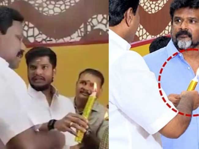 thalapathy-vijay-tvk-mla-and-congress-rajya-sabha-mp-dispute-over-lighting-of-a-lamp Thalapathy vijay tvk mla and congress rajya sabha mp dispute over lighting of a lamp
